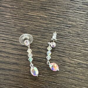 Swarovski aurora borealis earrings
